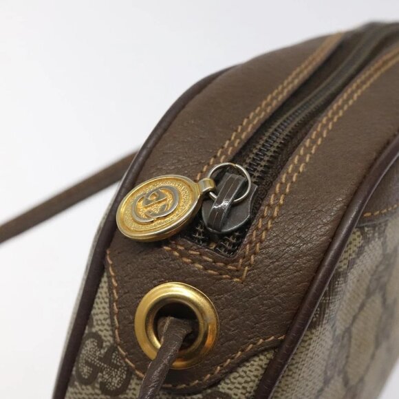 GUCCI GG Supreme Web Sherry Line Shoulder Bag PVC 007 58 6112 8031 Auth BA1765 - Picture 11 of 15